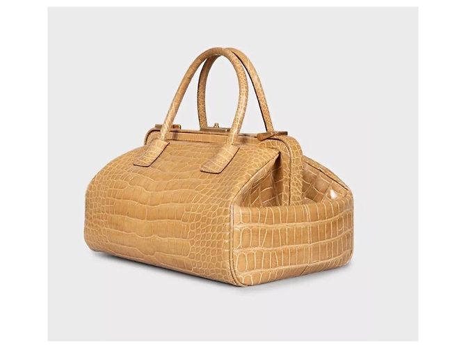 Borsa a mano Prada in pelle beige con stampa animalier usata - vista 2