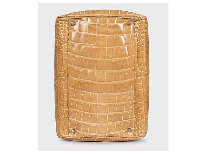 Borsa a mano Prada in pelle beige con stampa animalier usata - vista 4