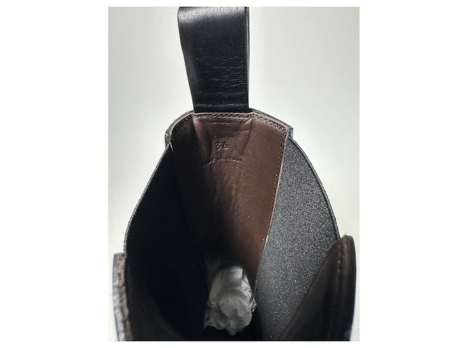 Bottega Veneta Tire Boots Schwarz Leder - Ansicht 12