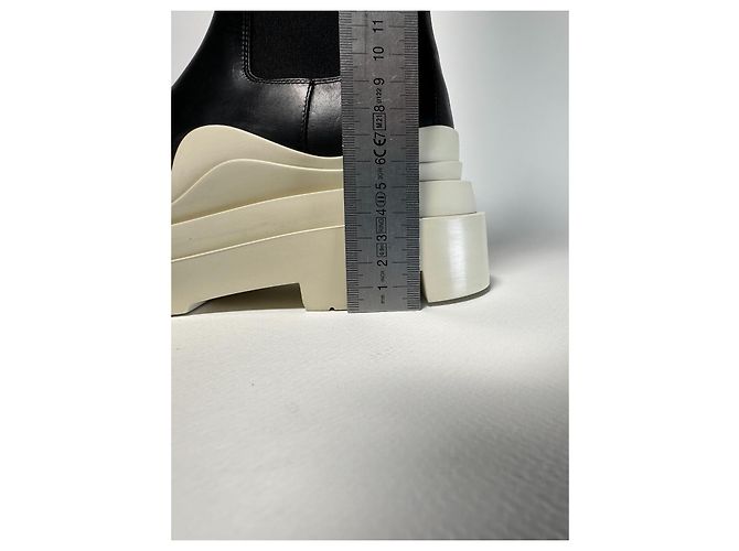 Bottega Veneta Tire Boots Schwarz Leder - Ansicht 15