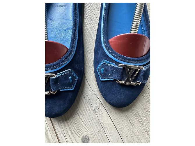Louis Vuitton Bailarinas de Gamuza Azul - vista 13