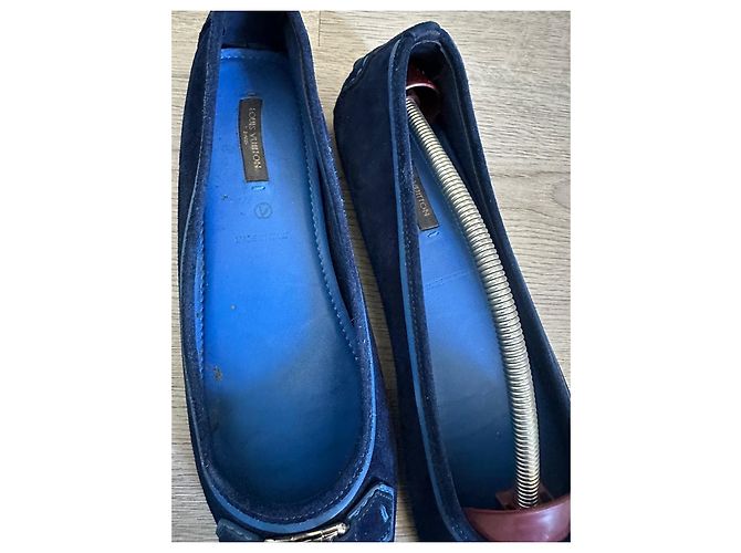 Louis Vuitton Bailarinas de Gamuza Azul - vista 3