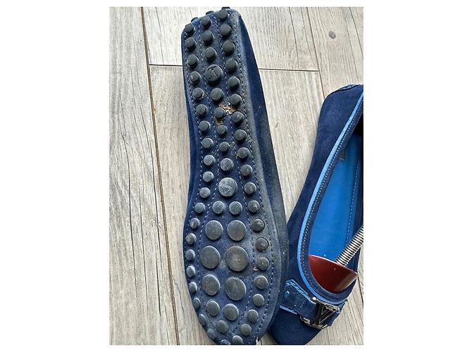 Louis Vuitton Bailarinas de Gamuza Azul - vista 8