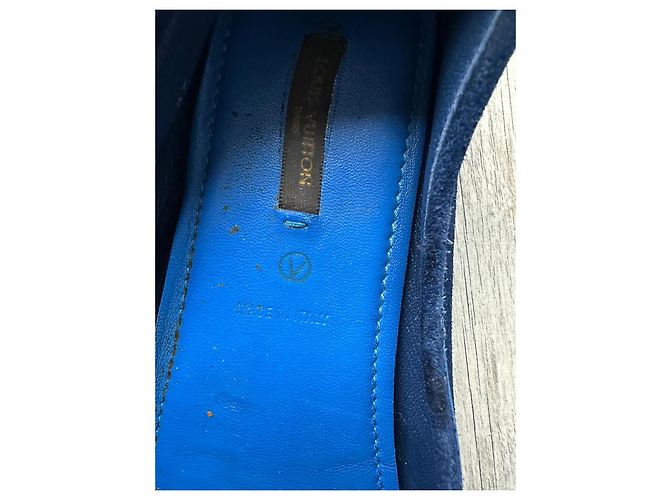 Louis Vuitton Bailarinas de Gamuza Azul - vista 9