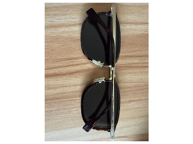 Fendi occhiali da sole tartarugati e metallo dorato - vista 6