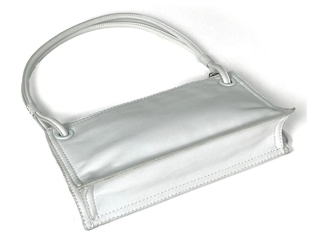 Borsa Tote Loewe in pelle bianca - vista 2