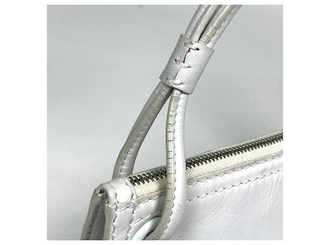 Borsa Tote Loewe in pelle bianca - vista 5