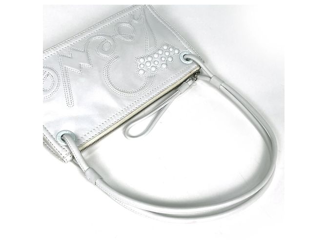 Borsa Tote Loewe in pelle bianca - vista 6