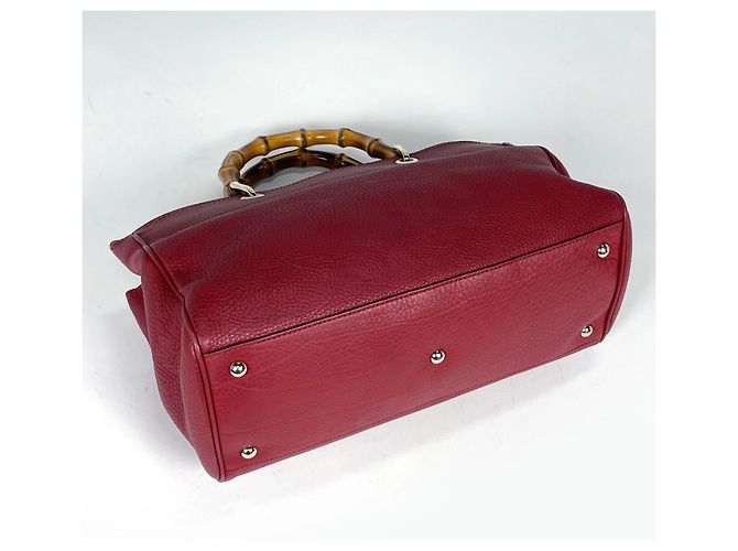 Borsa a mano in pelle 2-Way Gucci Bamboo Shopper Medium - vista 2