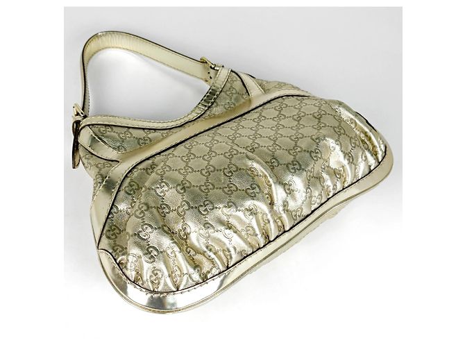 Borsa a tracolla Gucci in pelle dorata - vista 2