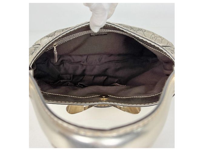 Borsa a tracolla Gucci in pelle dorata - vista 8