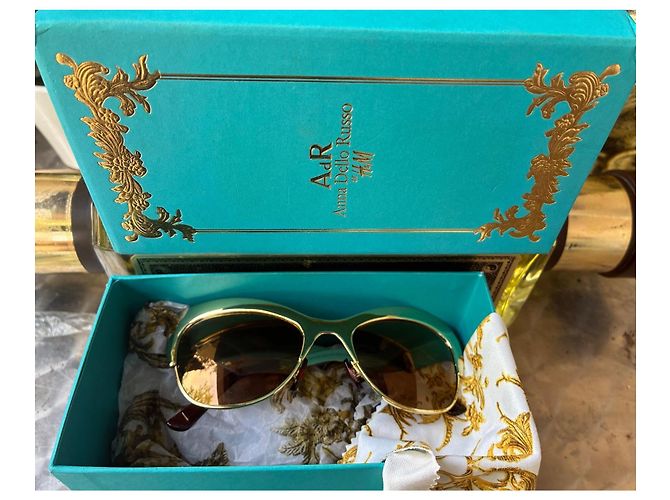 Autre Marque Anna Dello Russo x H&M Gafas de sol Cat-Eye doradas - vista 2