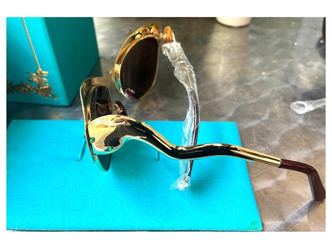 Autre Marque Anna Dello Russo x H&M Gafas de sol Cat-Eye doradas - vista 6