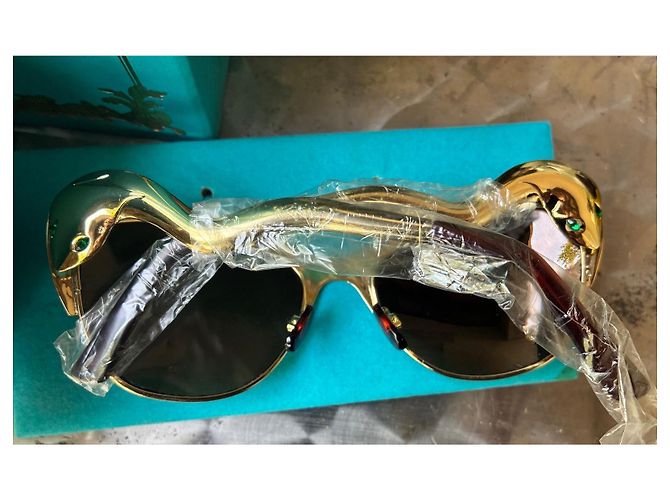 Autre Marque Anna Dello Russo x H&M Gafas de sol Cat-Eye doradas - vista 7