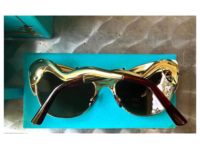 Autre Marque Anna Dello Russo x H&M Gafas de sol Cat-Eye doradas - vista 8
