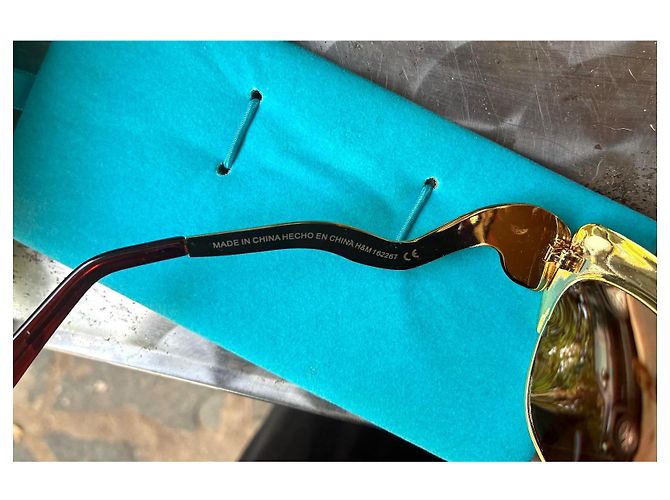 Autre Marque Anna Dello Russo x H&M Gafas de sol Cat-Eye doradas - vista 9