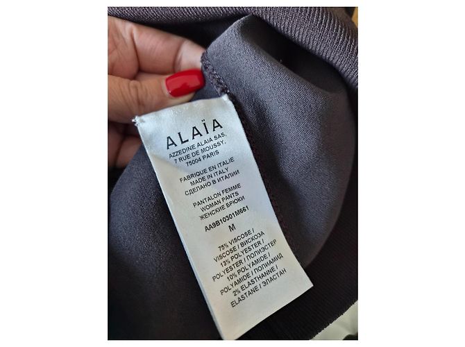 Alaïa Damenhose Aubergine Viskose Polyester Polyamid Elastan - Ansicht 7