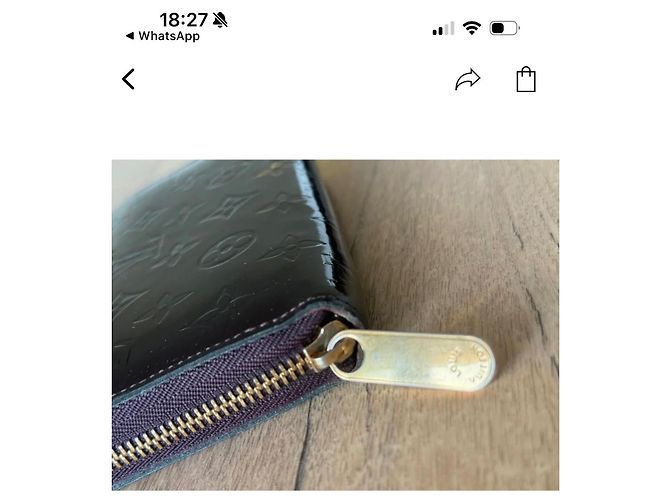 Louis Vuitton Portafoglio Zippy Monogram Vernis Nero - vista 3
