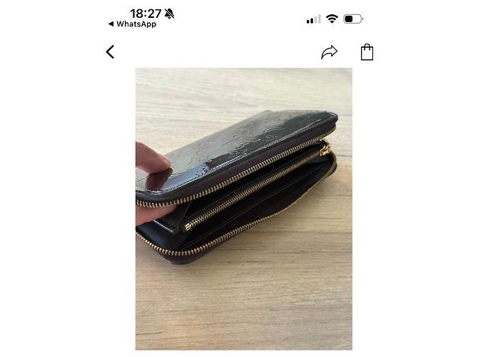 Louis Vuitton Portafoglio Zippy Monogram Vernis Nero - vista 8