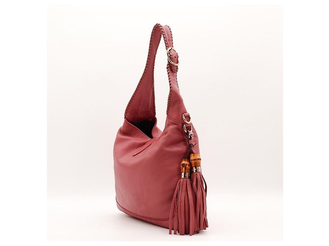 Borsa Hobo Gucci in pelle rossa - vista 4