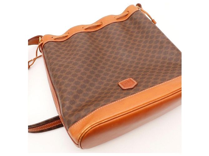 Céline Borsa Secchiello Celine Monogram in Pelle Marrone - vista 6