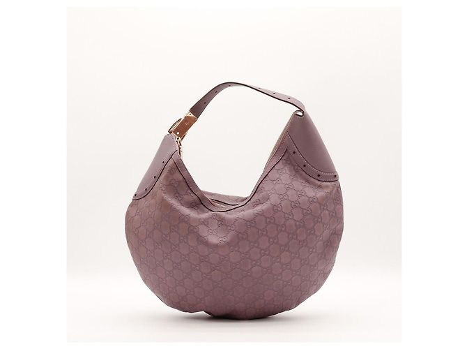 Borsa Hobo Gucci Monogram Leather Mauve - vista 3