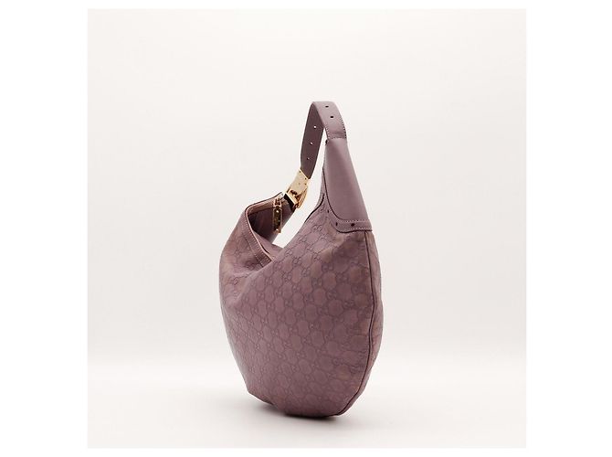 Borsa Hobo Gucci Monogram Leather Mauve - vista 4