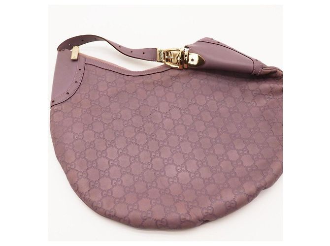 Borsa Hobo Gucci Monogram Leather Mauve - vista 6