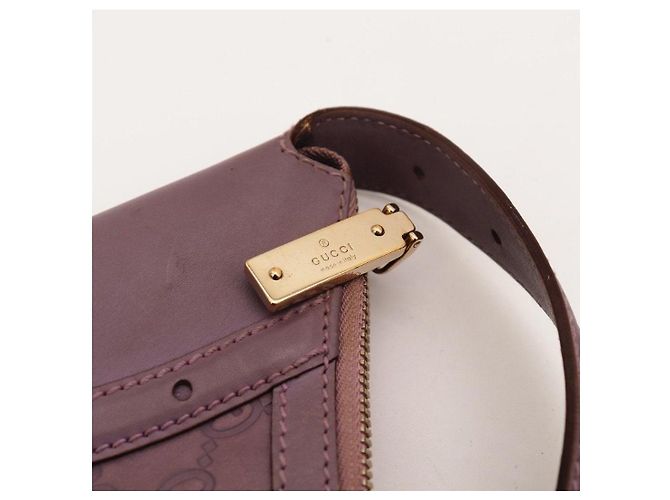 Borsa Hobo Gucci Monogram Leather Mauve - vista 7