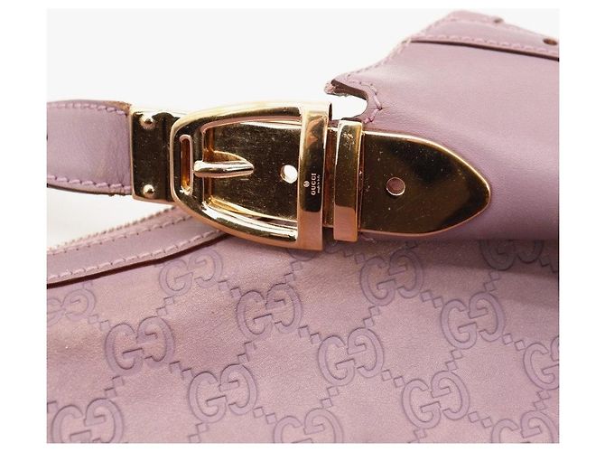 Borsa Hobo Gucci Monogram Leather Mauve - vista 8