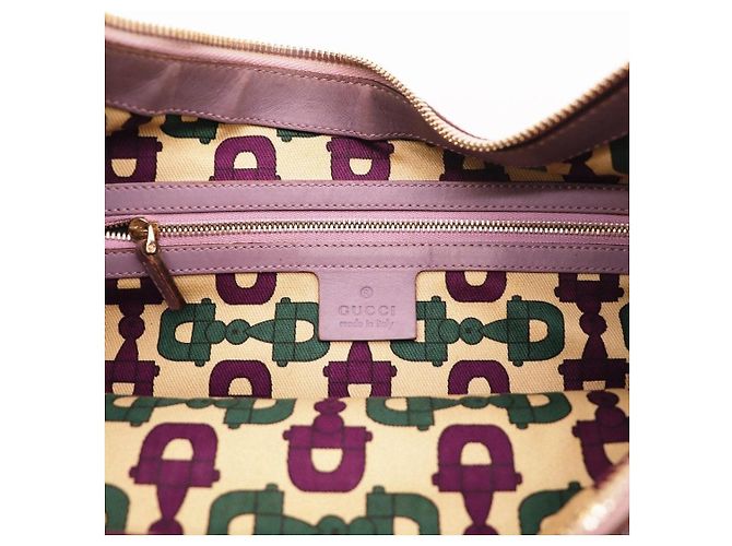 Borsa Hobo Gucci Monogram Leather Mauve - vista 9
