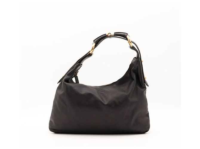 Borsa Hobo Gucci in pelle nera - vista 3