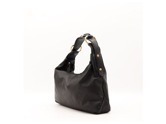 Borsa Hobo Gucci in pelle nera - vista 4