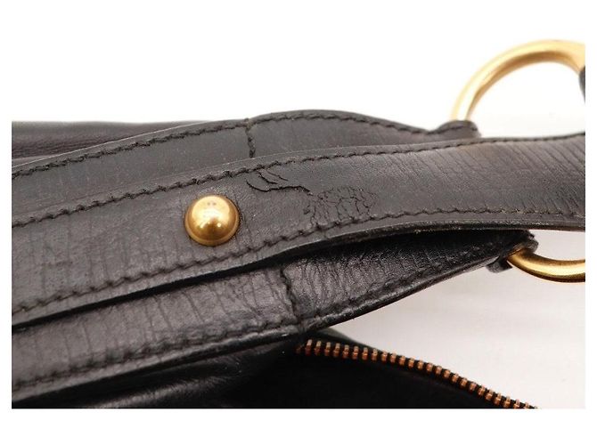 Borsa Hobo Gucci in pelle nera - vista 9