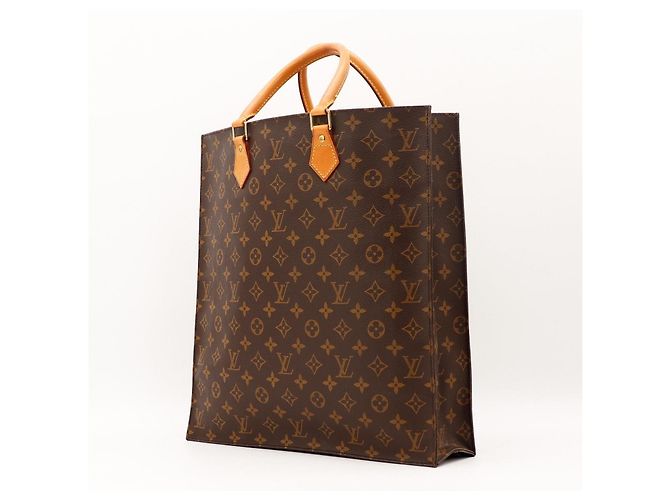 Borsa Tote Louis Vuitton Monogram in pelle marrone - vista 2