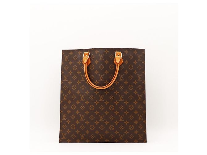 Borsa Tote Louis Vuitton Monogram in pelle marrone - vista 3