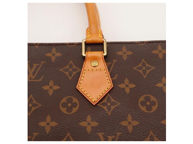 Borsa Tote Louis Vuitton Monogram in pelle marrone - vista 7