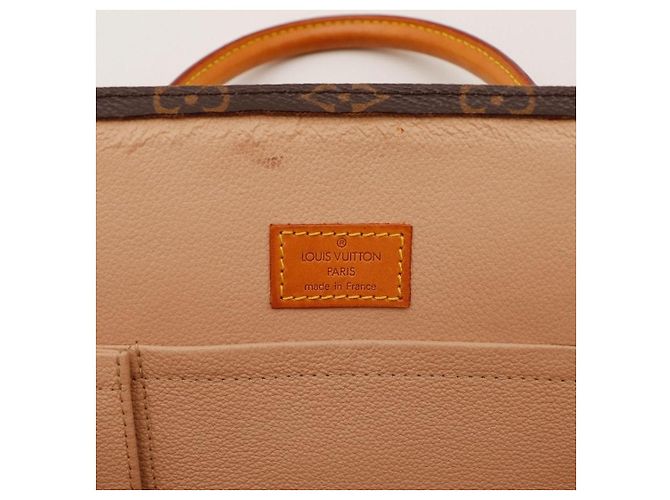 Borsa Tote Louis Vuitton Monogram in pelle marrone - vista 8