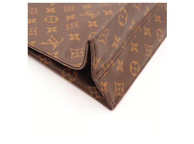 Borsa Tote Louis Vuitton Monogram in pelle marrone - vista 9