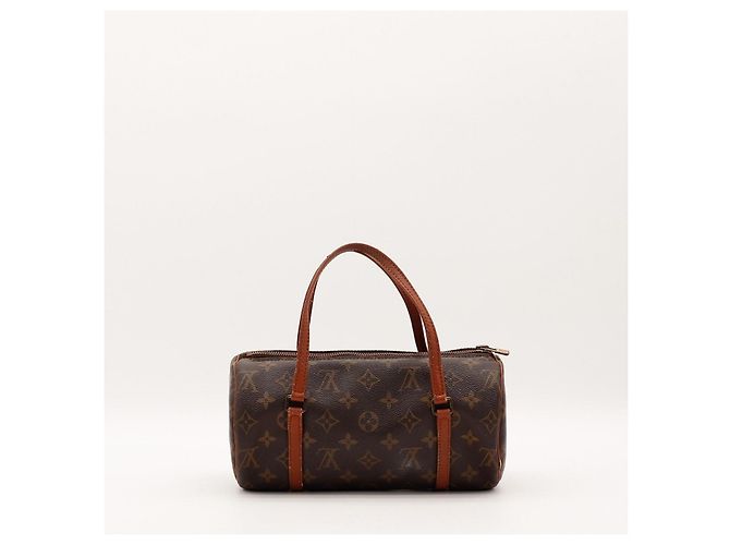 Borsa Louis Vuitton Monogram Papillon 30 in pelle marrone - vista 3