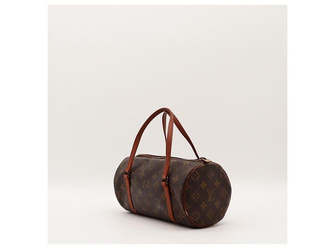 Borsa Louis Vuitton Monogram Papillon 30 in pelle marrone - vista 4
