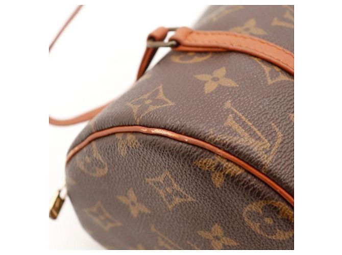 Borsa Louis Vuitton Monogram Papillon 30 in pelle marrone - vista 9