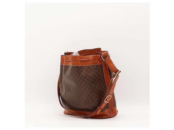 Céline Borsa a Secchiello Celine Monogram in Pelle Marrone - vista 4