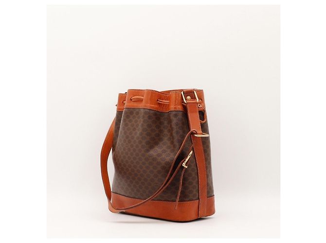 Céline Borsa Secchiello Celine Monogram in Pelle Marrone - vista 4
