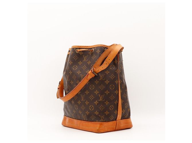 Borsa secchiello Louis Vuitton Noe Monogram Canvas Leather Brown - vista 4