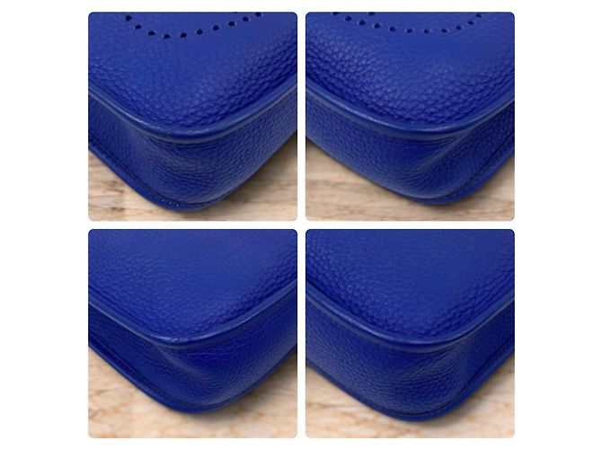 Hermès Evelyne TPM Borsa a tracolla in pelle Blue Clemence - vista 6