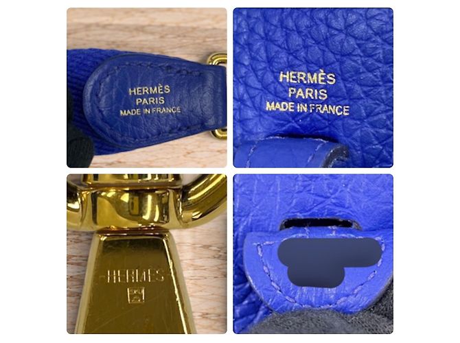 Hermès Evelyne TPM Borsa a tracolla in pelle Blue Clemence - vista 9