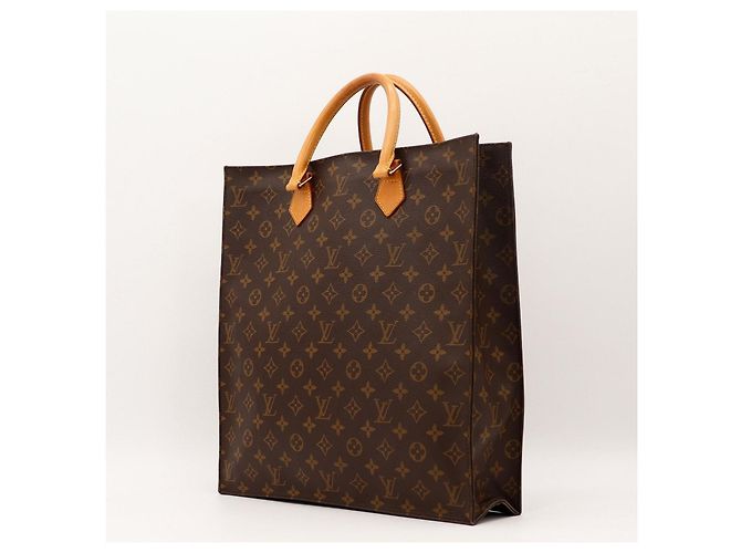 Borsa Tote Louis Vuitton Monogram in pelle marrone - vista 2