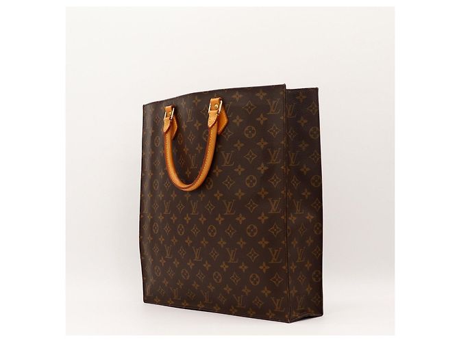 Borsa Tote Louis Vuitton Monogram in pelle marrone - vista 4