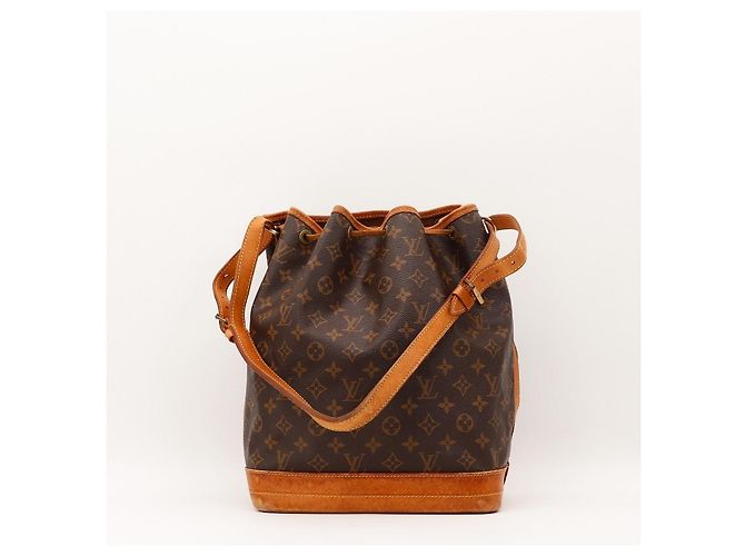 Borsa a secchiello Louis Vuitton Monogram Noe in pelle marrone - vista 3